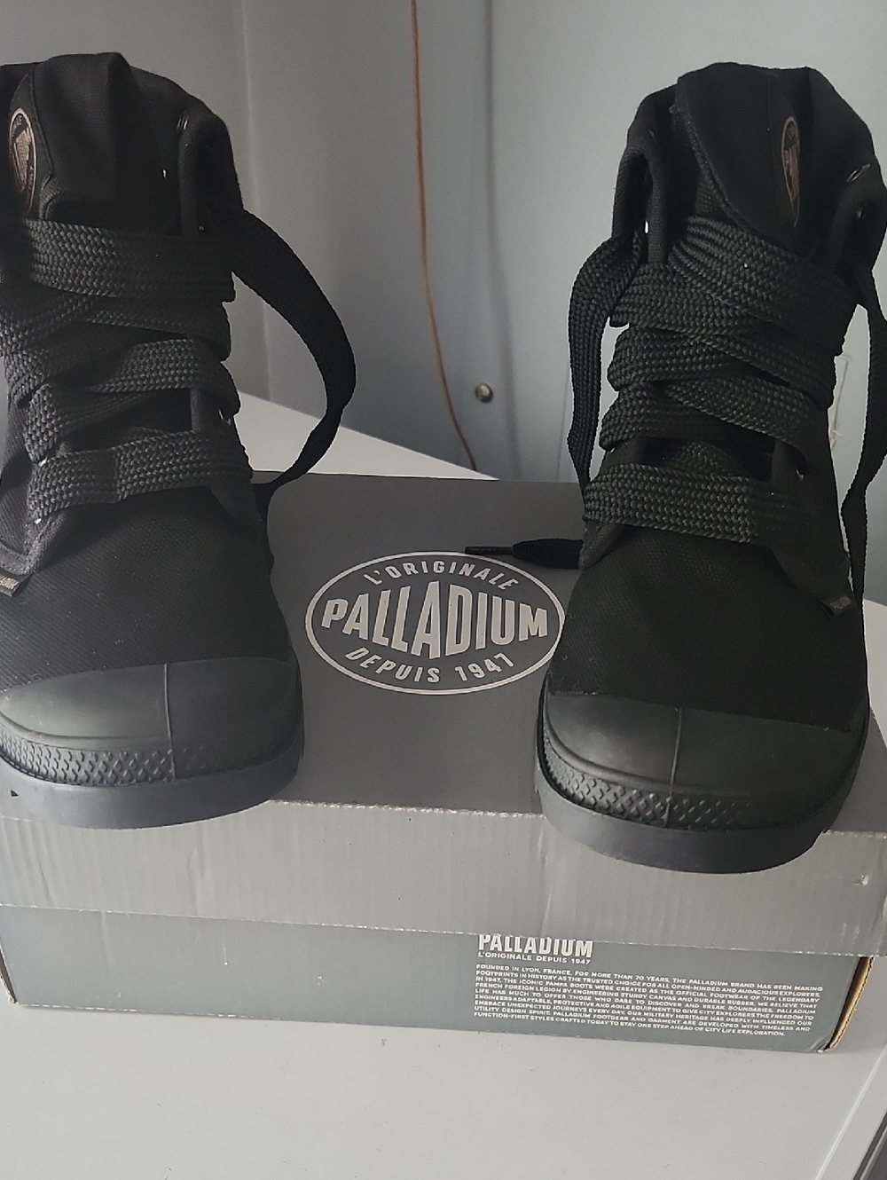 Palladium Men's Black Canvas Fold-Down Ankle Boot - Picture 5 of 5